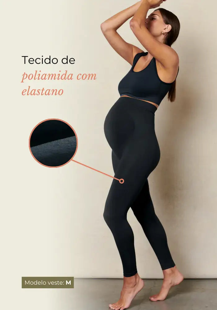 Calça Legging de Apoio para Gestante – Conforto e Sustentação Diária