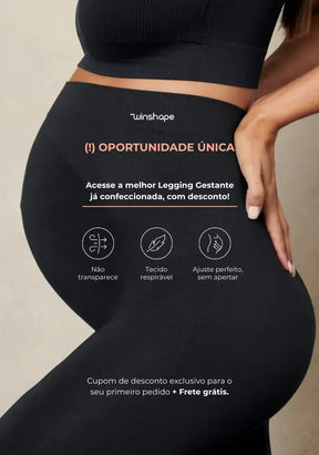 Calça Legging de Apoio para Gestante – Conforto e Sustentação Diária